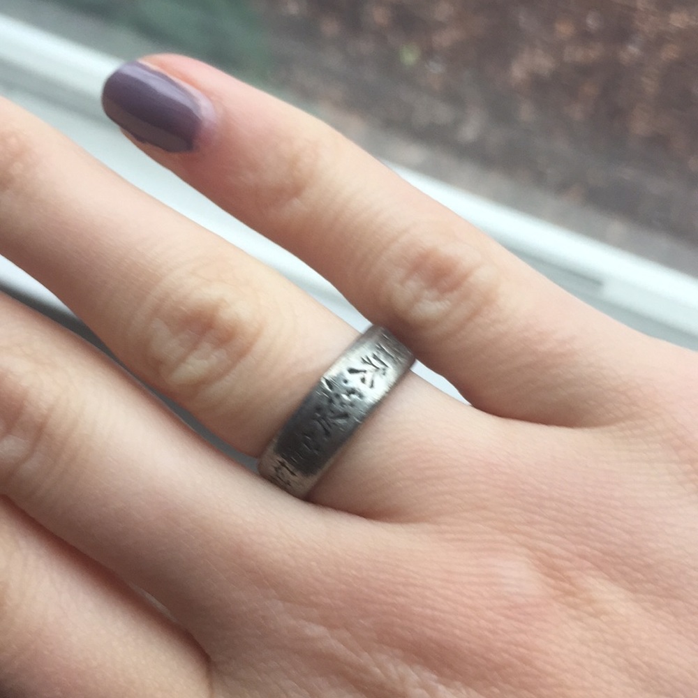 Interesting silver ring